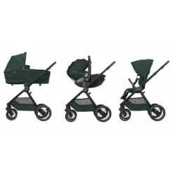 Poussette oxford twillic green
