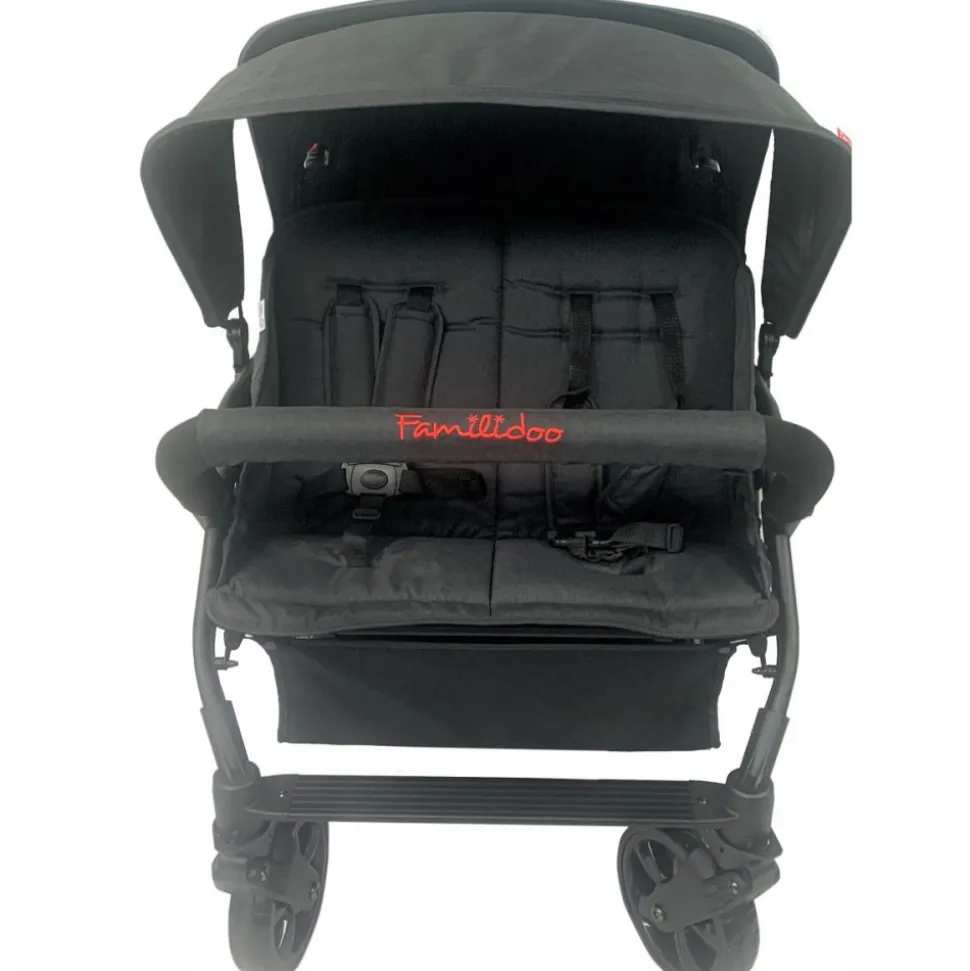Poussette 4 places lidoo city h4e - full black