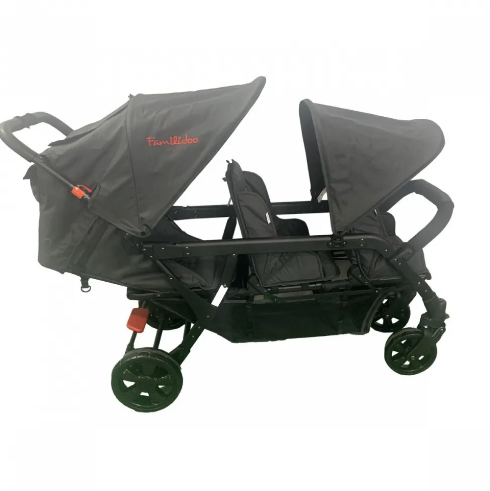 Poussette 3 places lidoo h3e + ergondrive full black