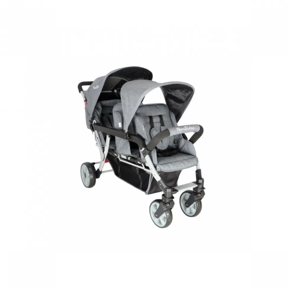 Poussette 3 places lidoo h3e + ergondrive full grey