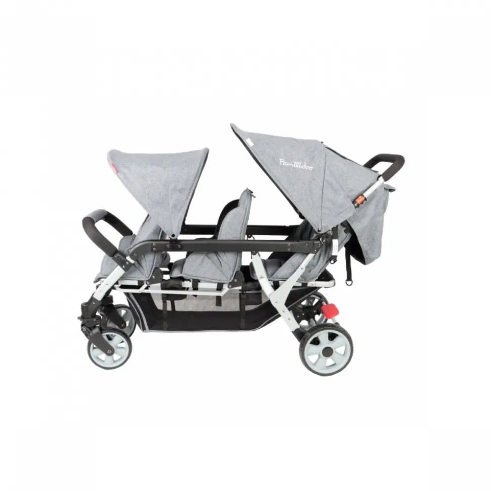 Poussette 3 places lidoo h3e + ergondrive full grey