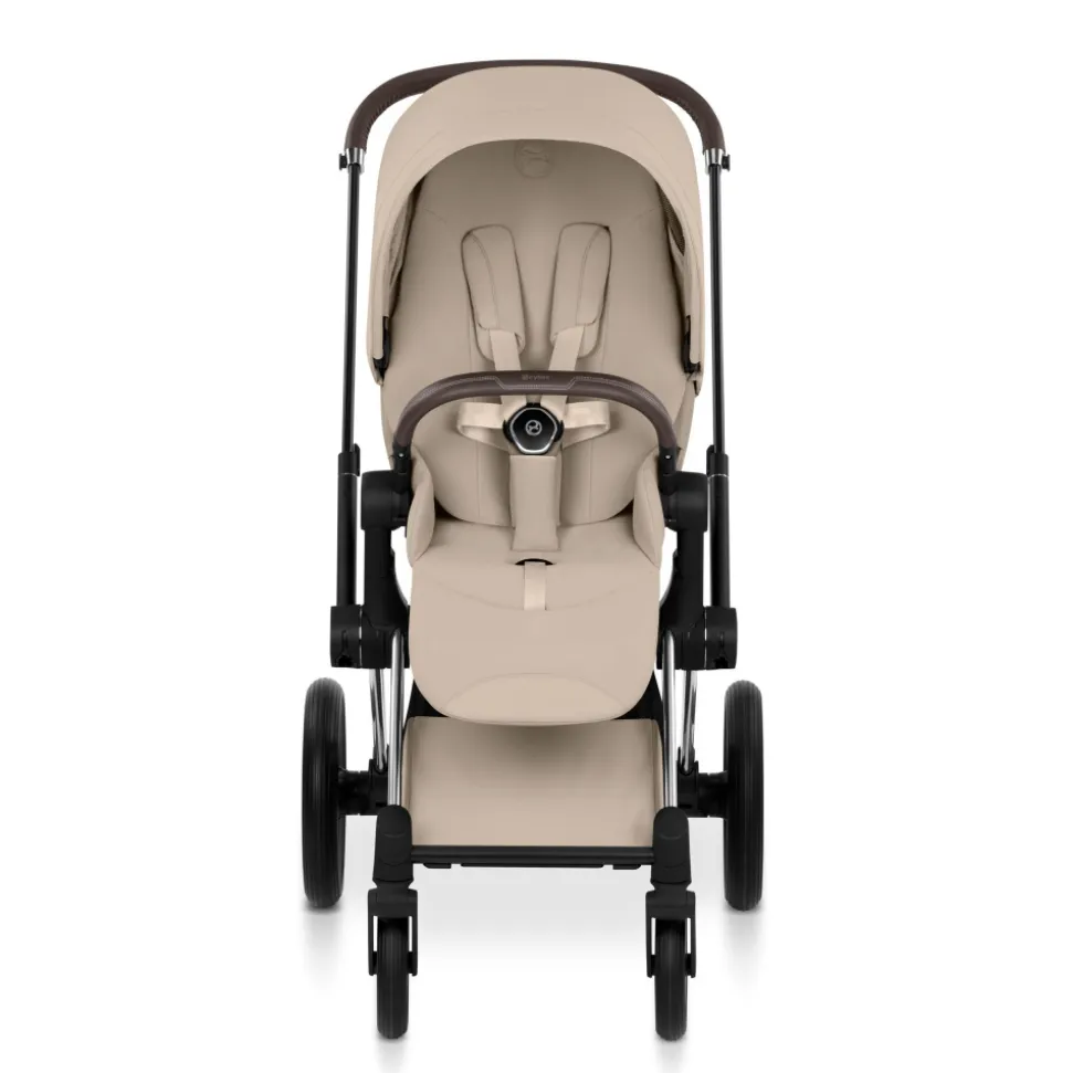 Poussette priam 5 cozy beige châssis chrome