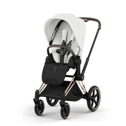 Poussette priam 5 off white châssis rosegold
