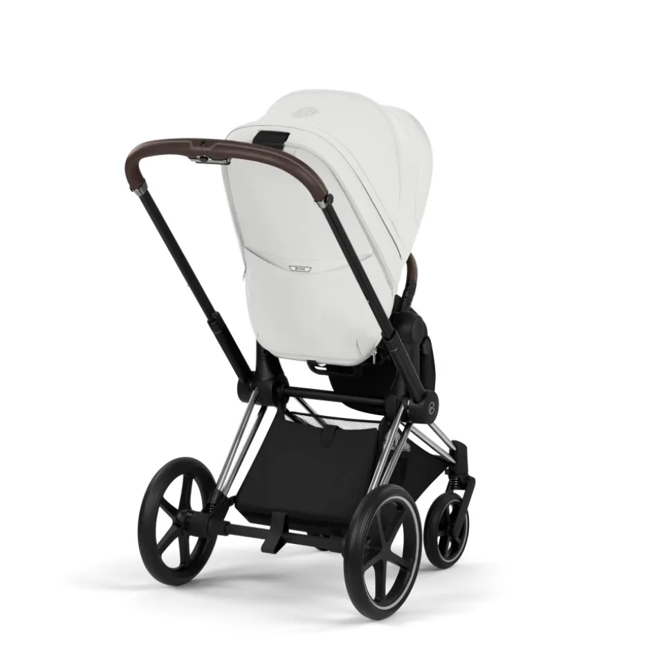 Poussette priam 5 off white châssis chrome