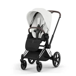 Poussette priam 5 off white châssis chrome