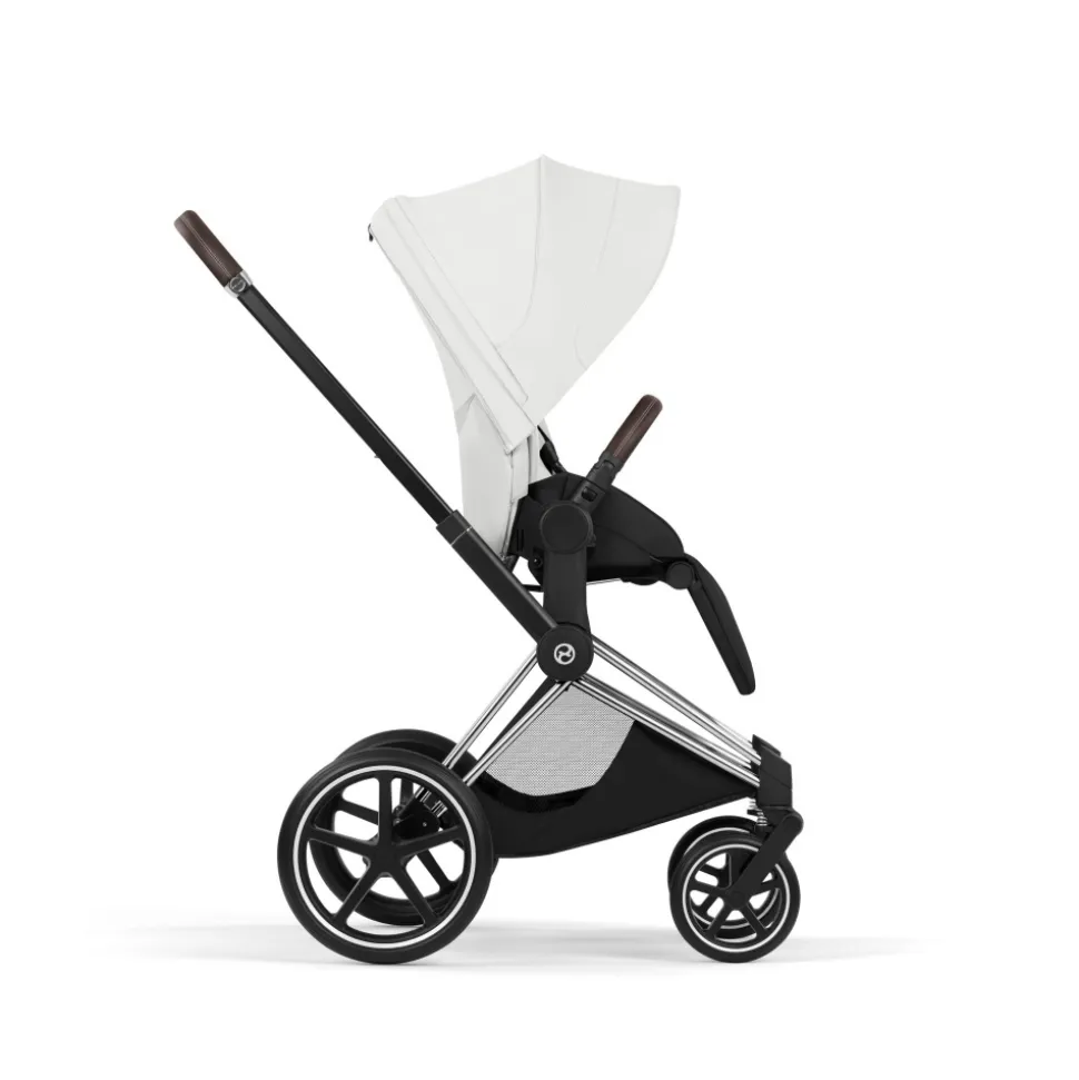 Poussette priam 5 off white châssis chrome