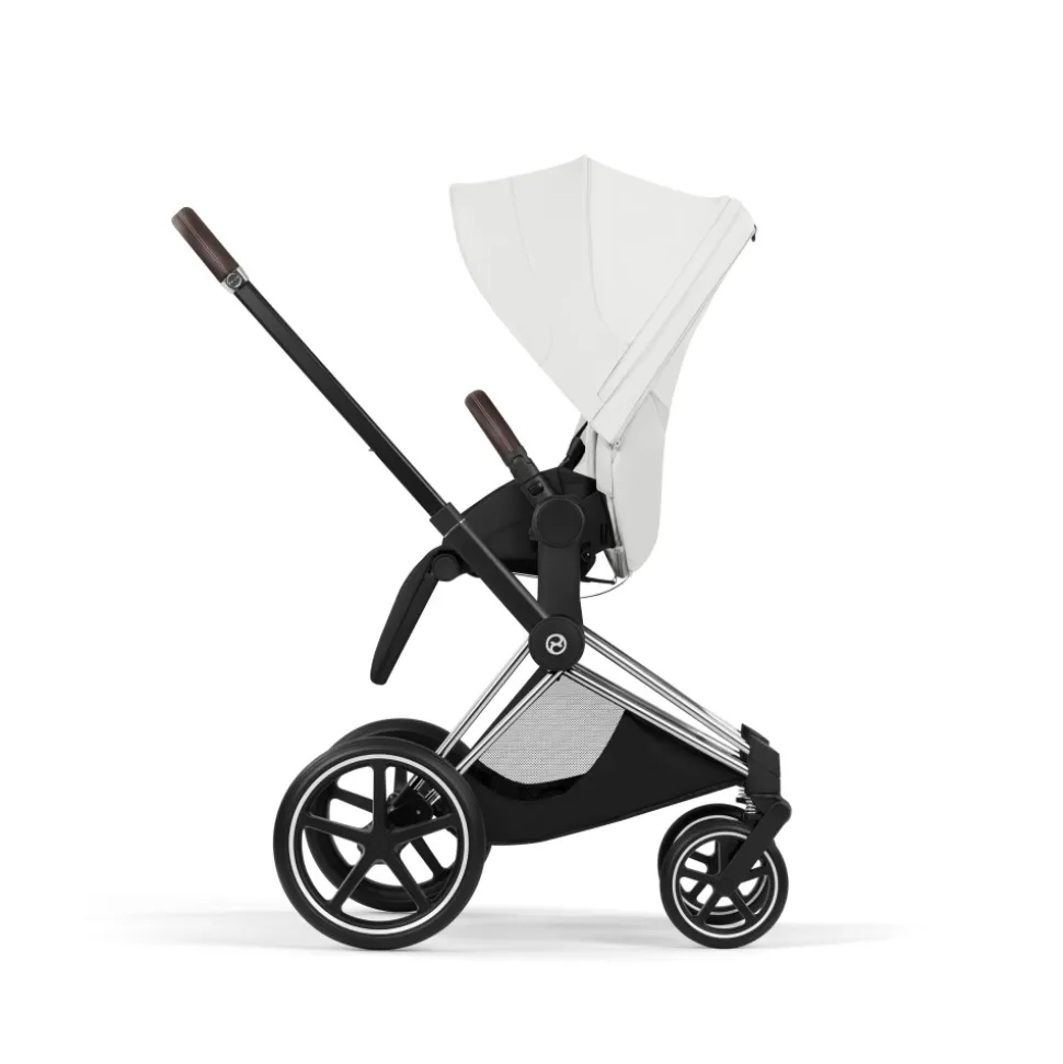Poussette priam 5 off white châssis chrome