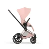 Poussette priam 5 peach pink châssis rosegold