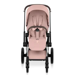 Poussette priam 5 peach pink châssis chrome