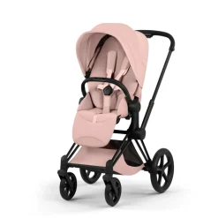 Poussette priam 5 peach pink châssis matt black