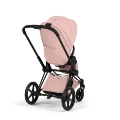 Poussette priam 5 peach pink châssis matt black