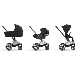 Poussette priam 4 sepia black châssis chrome brown