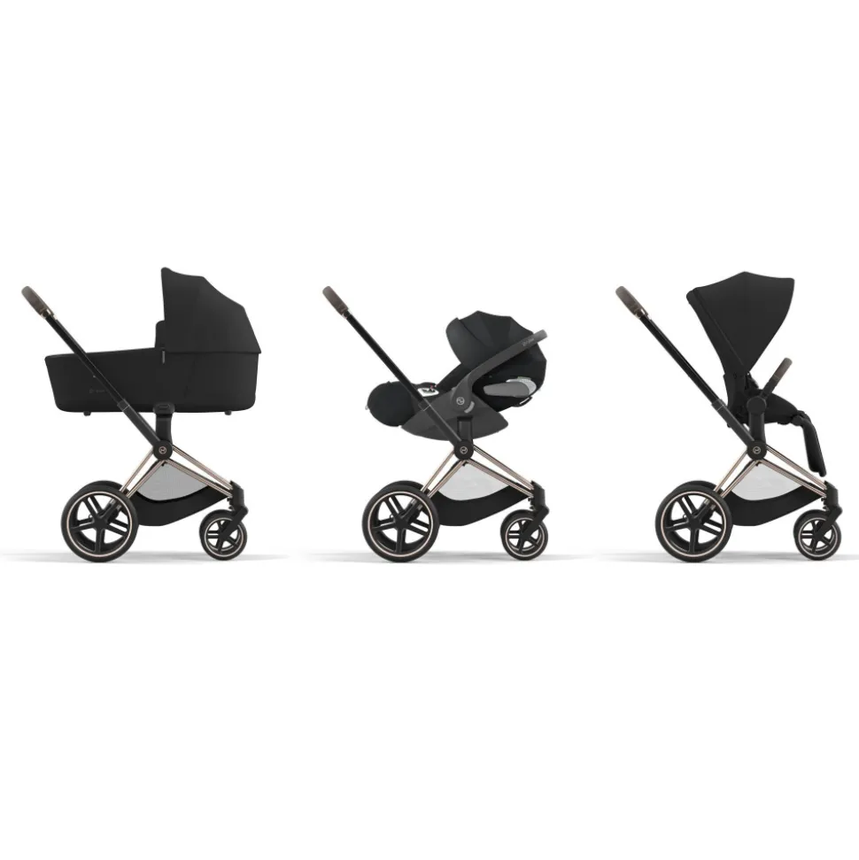Poussette priam 4 sepia black châssis chrome brown
