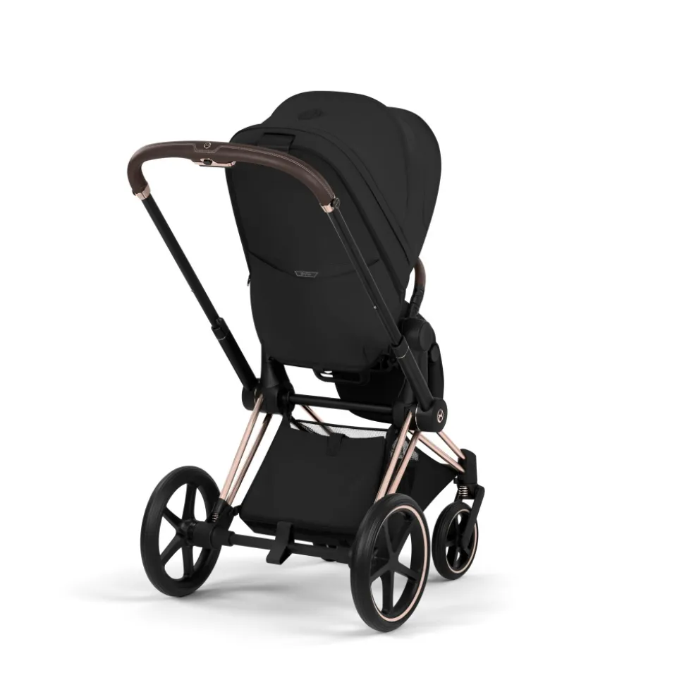 Poussette priam 5 sepia black châssis rosegold