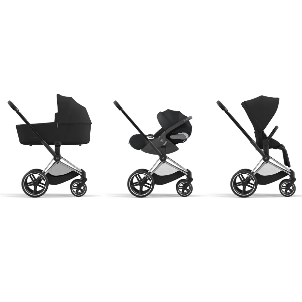 Poussette priam 4 sepia black châssis chrome black