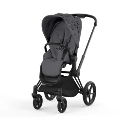 Poussette priam 4 simply flowers grey châssis matt black