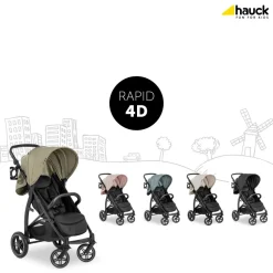 Poussette rapid 4d dusty rose