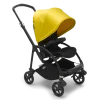 Poussette 4 roues bee 6 complète noir noir jaune citron