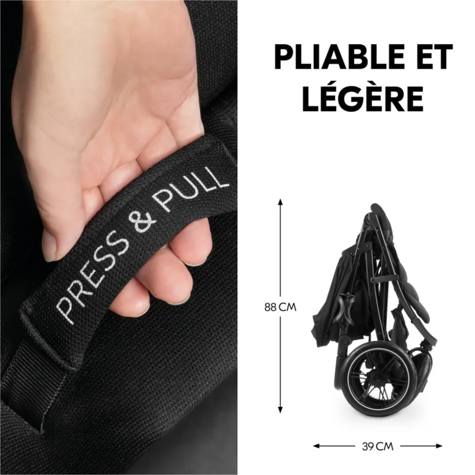 Poussette 3 roues rapid 3 air black