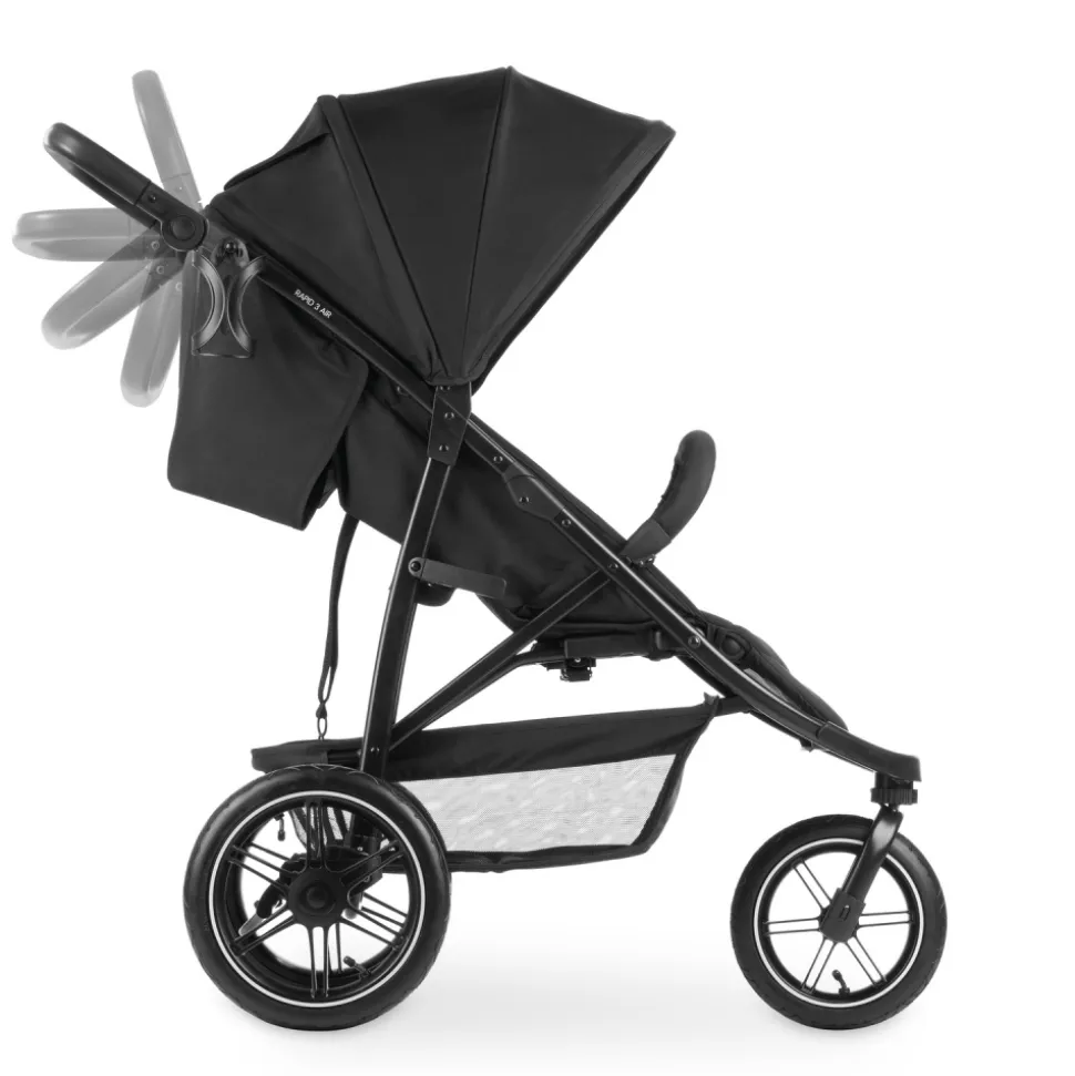 Poussette 3 roues rapid 3 air black