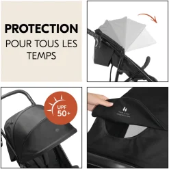 Poussette 3 roues rapid 3 air black