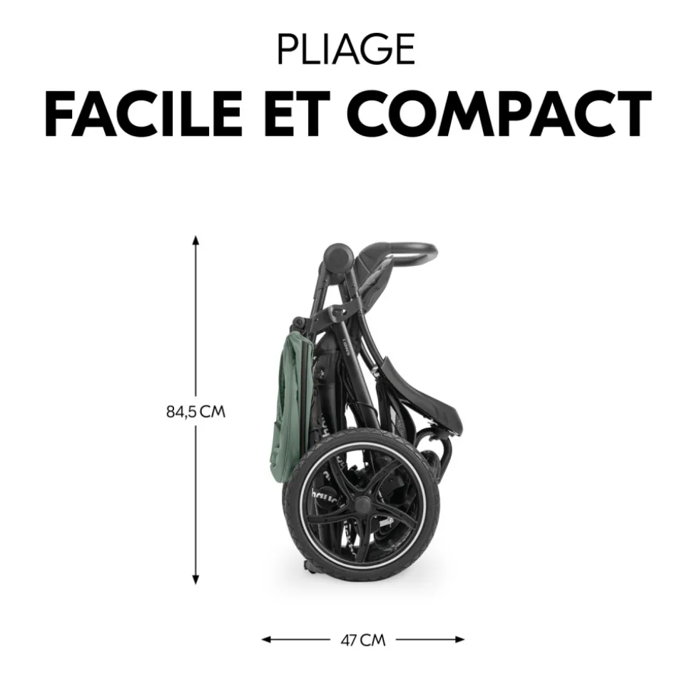 Poussette 3 roues runner 3 jungle green