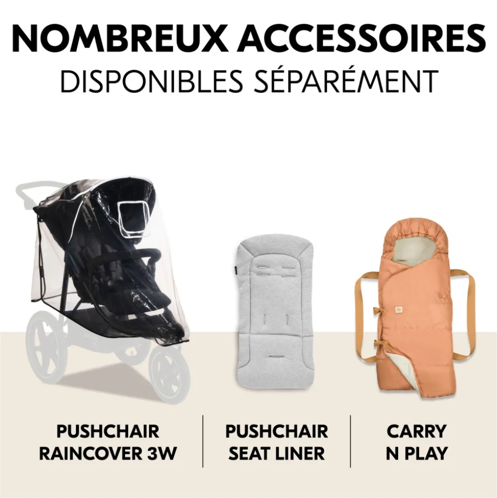 Poussette 3 roues runner 3 jungle green