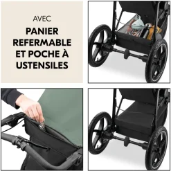 Poussette 3 roues runner 3 jungle green