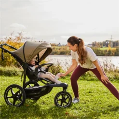 Poussette 3 roues runner 3 olive