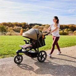 Poussette 3 roues runner 3 olive