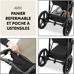 Poussette 3 roues runner 3 olive