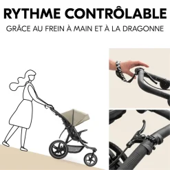 Poussette 3 roues runner 3 olive