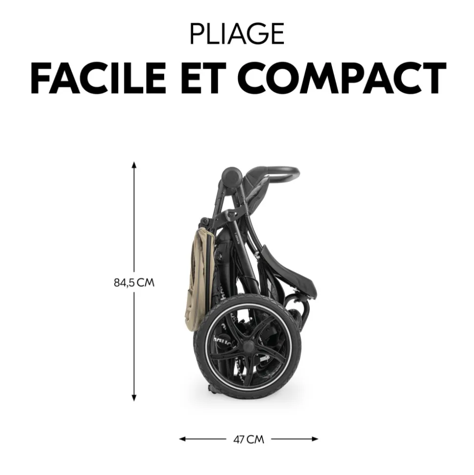 Poussette 3 roues runner 3 olive