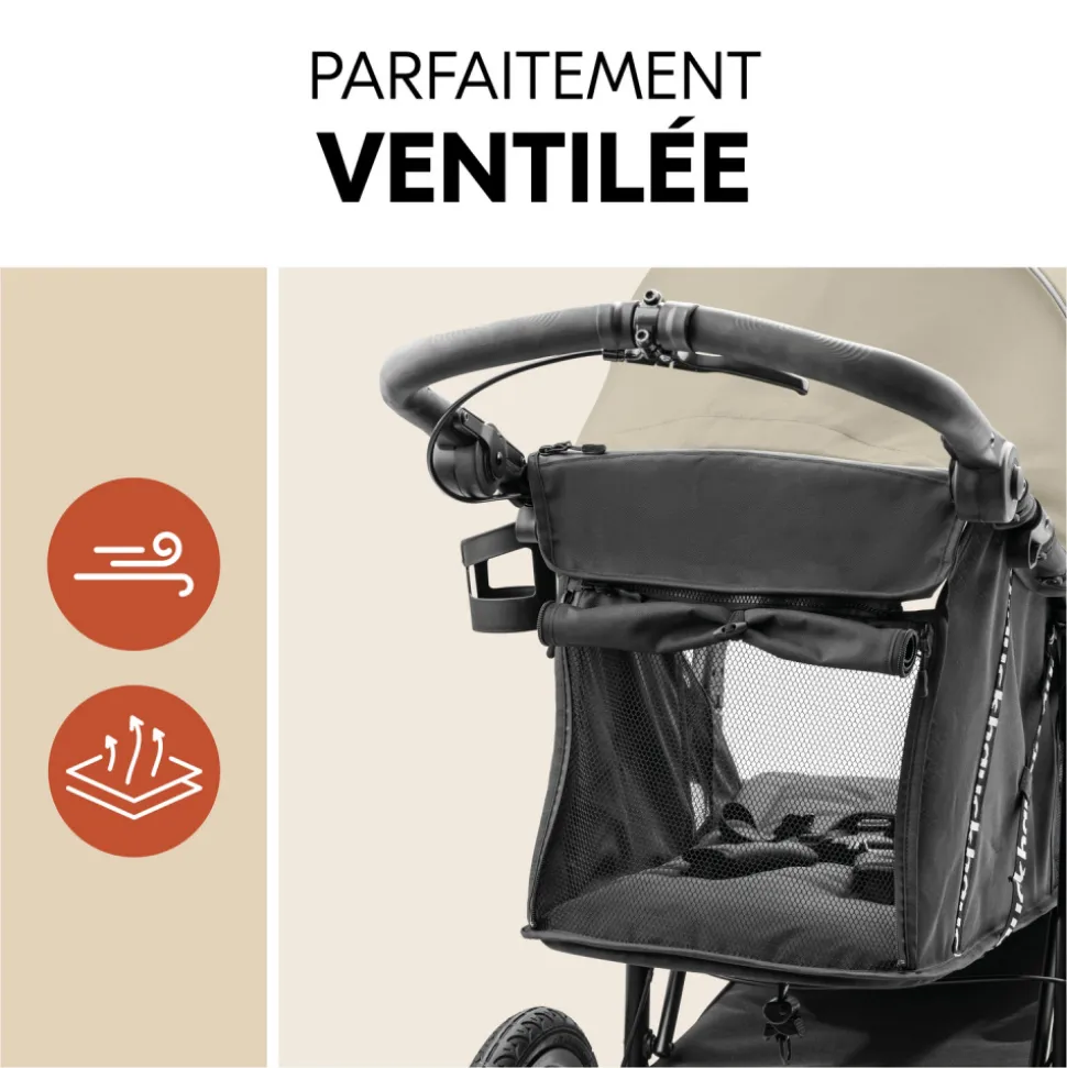 Poussette 3 roues runner 3 olive