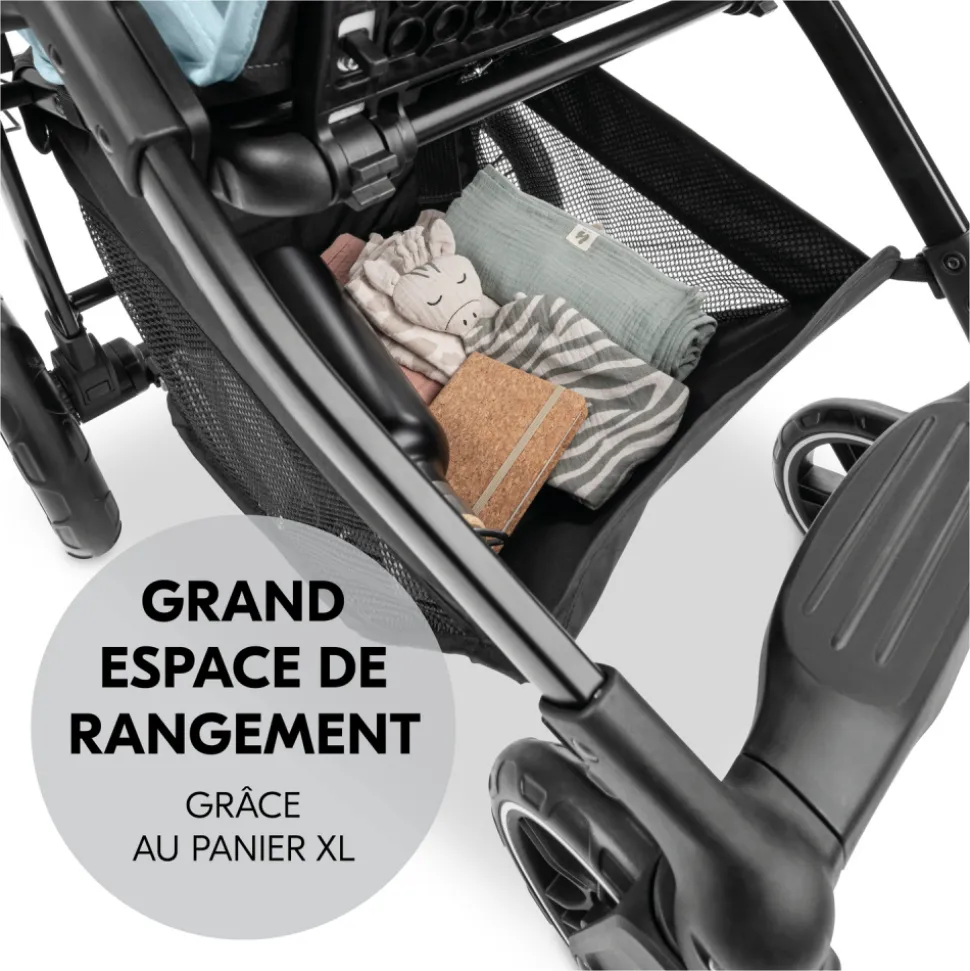 Poussette 4 roues shop n care dusty-blue