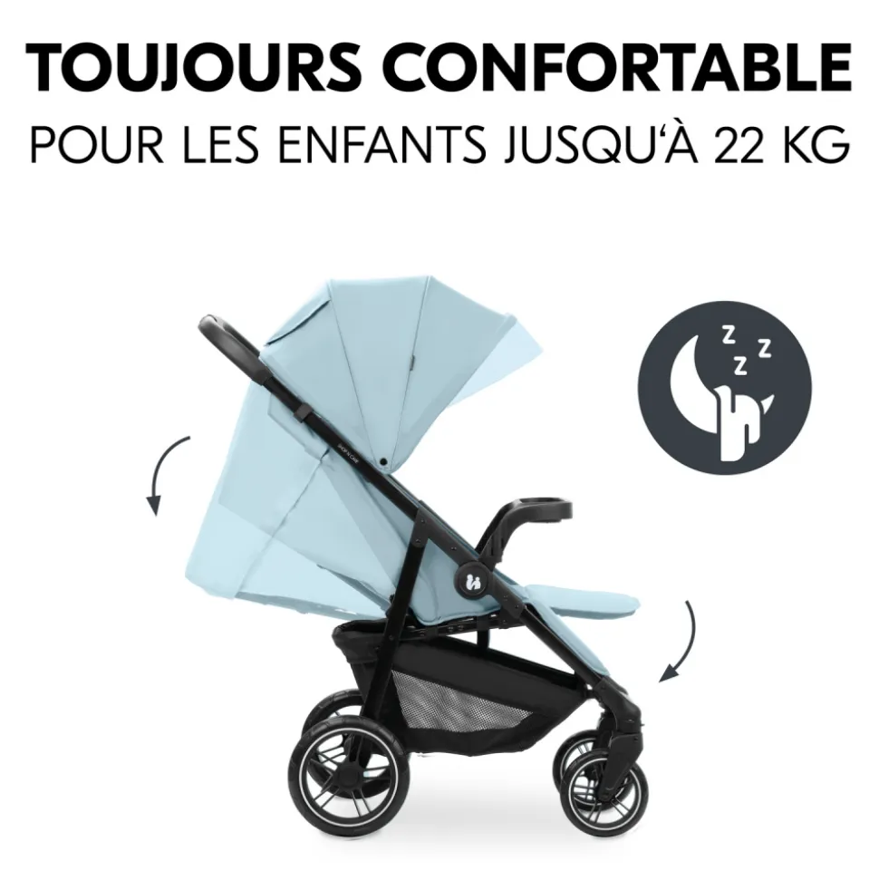 Poussette 4 roues shop n care dusty-blue