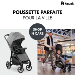 Poussette 4 roues shop n care grey