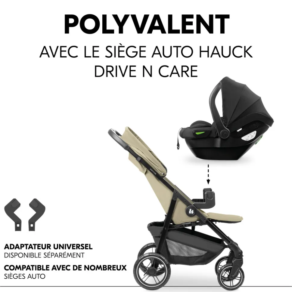 Poussette 4 roues shop n care olive