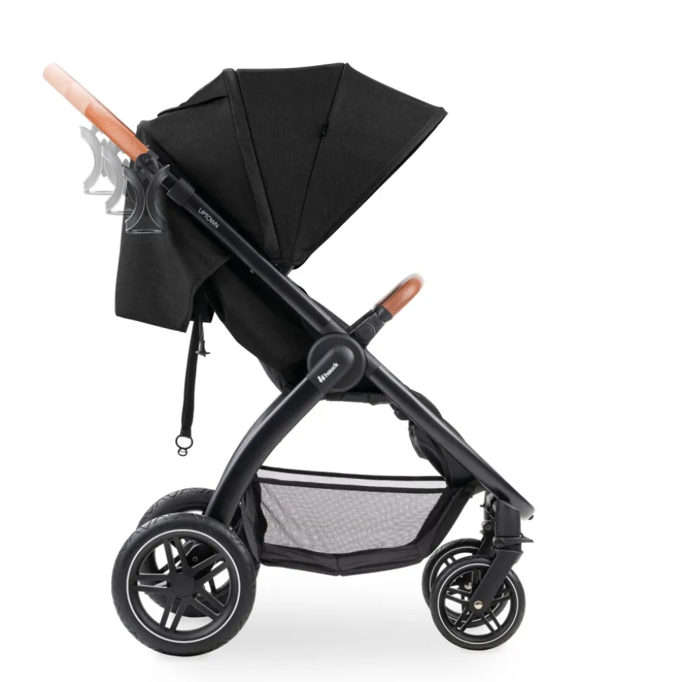 Poussette 4 roues uptown black melange black