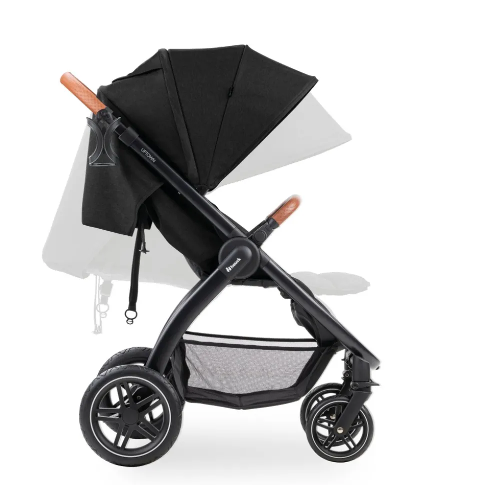 Poussette 4 roues uptown black melange black