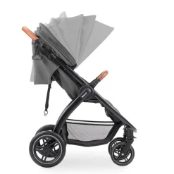 Poussette 4 roues uptown black melange grey