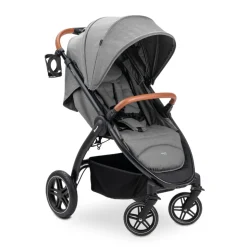 Poussette 4 roues uptown black melange grey