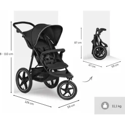 Poussette runner 2 black