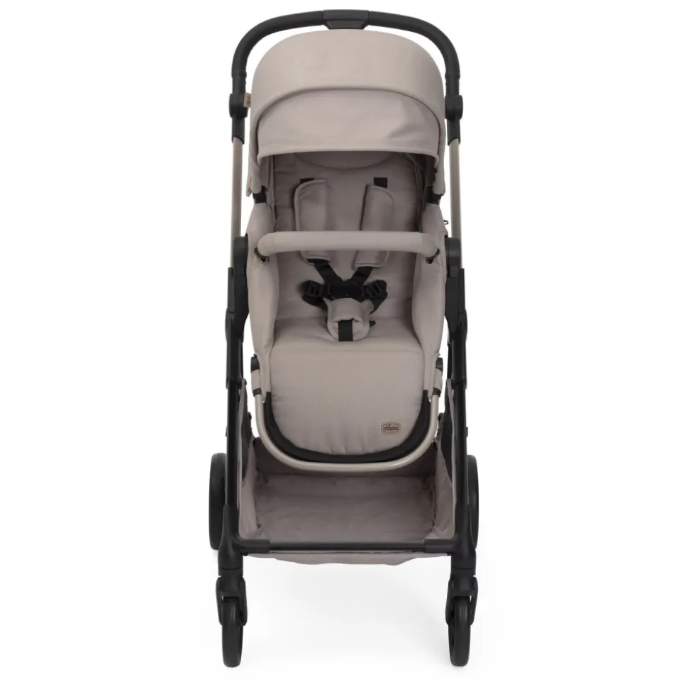 Poussette seety 2 sandshell + siège auto first seat recline i-size black satin