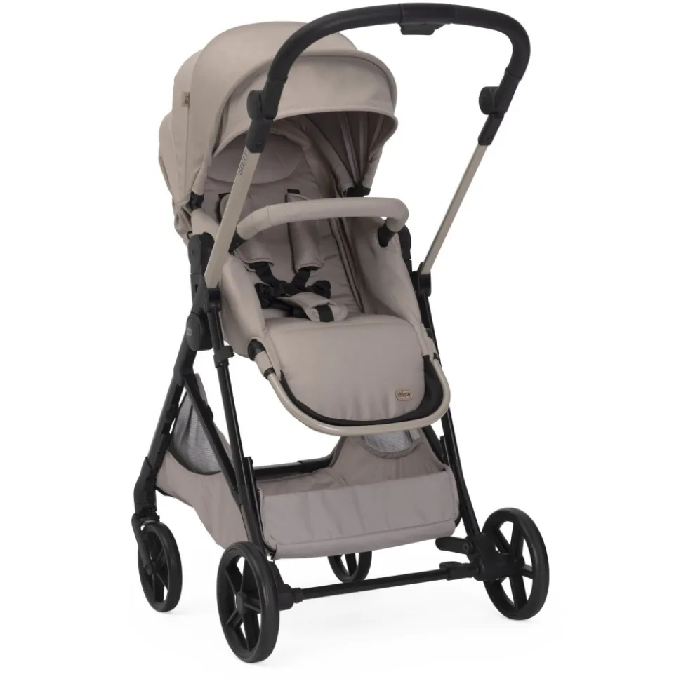Poussette seety 2 sandshell + siège auto first seat recline i-size black satin