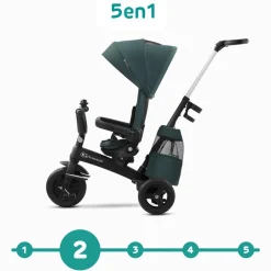 Poussette tricycle easywist midnight green