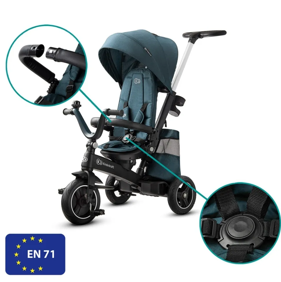 Poussette tricycle easywist midnight green