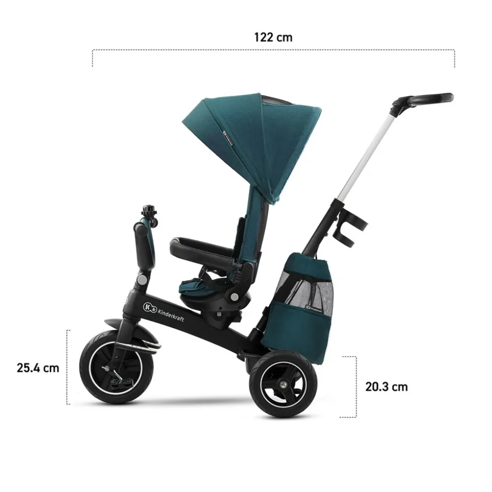 Poussette tricycle easywist midnight green
