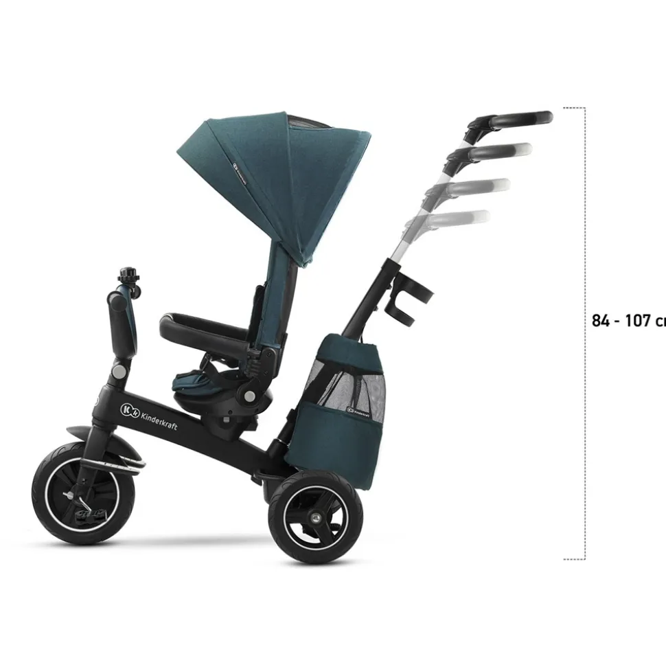 Poussette tricycle easywist midnight green
