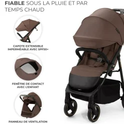Poussette trig 3 velvet mokka